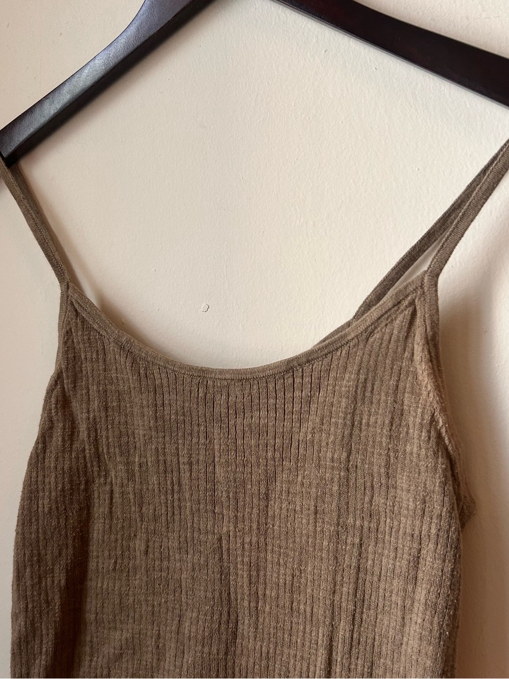 buck mason willow green coastal linen rib camisole tank cami - Picture 4 of 10